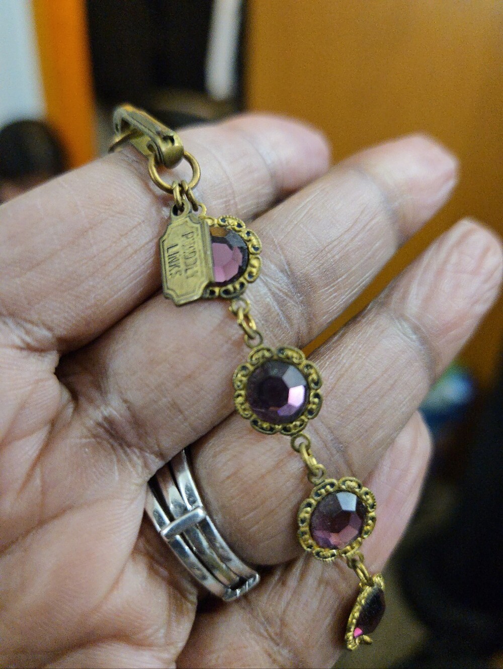 Purple Crystal Vintage Bracelet